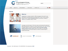 Tablet Screenshot of cryoservice.it